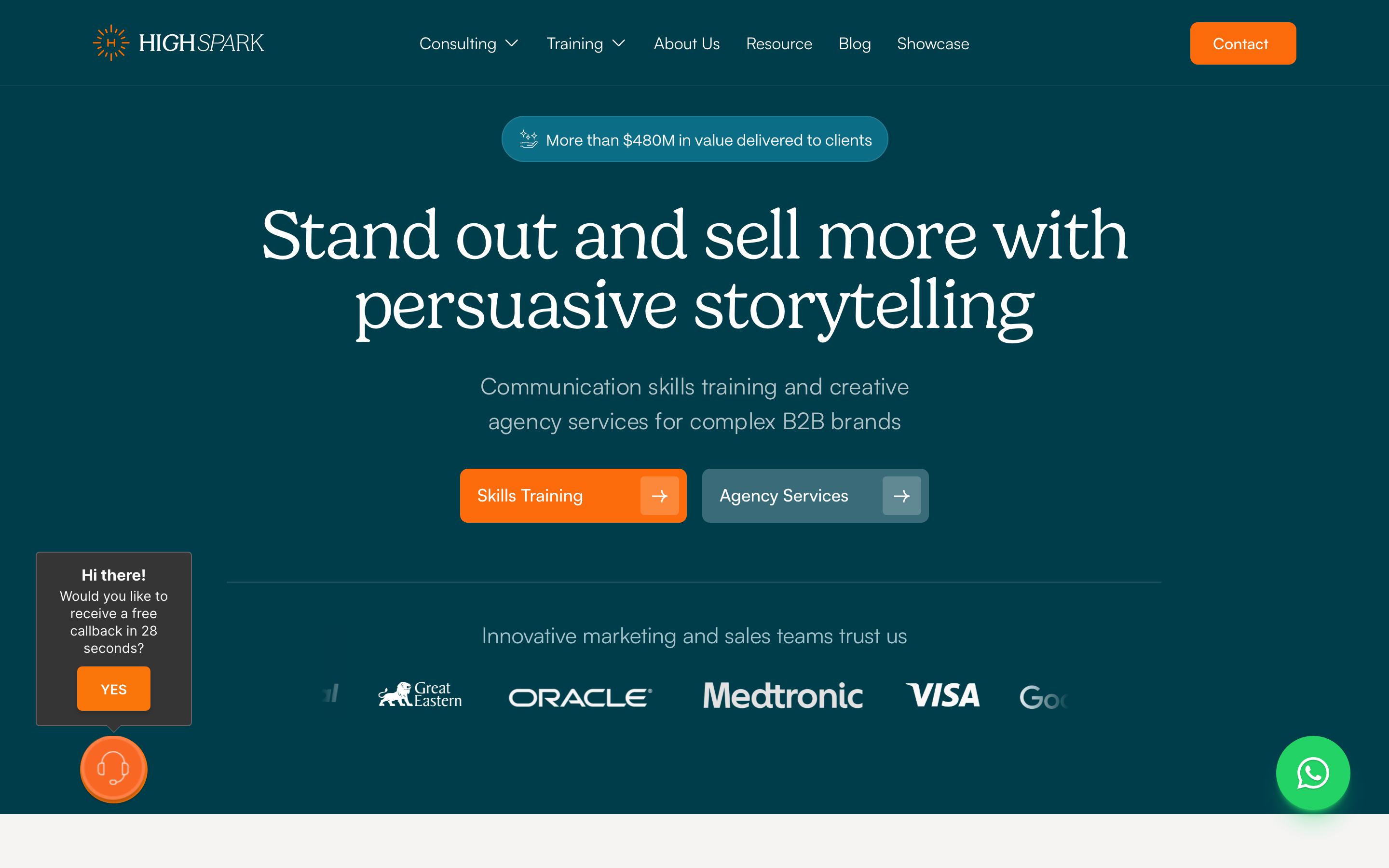 The HighSpark website
